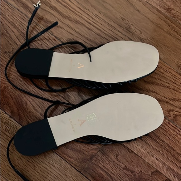 Anthropologie Black Minimalist Sandals - Picture 2 of 5